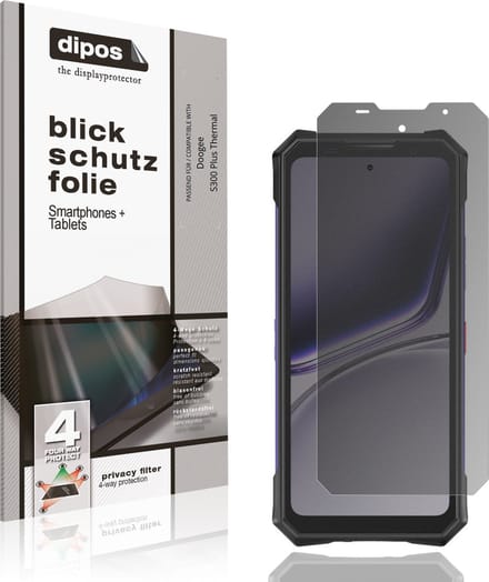dipos – Matte Privacy Screenprotector geschikt voor Doogee S300 Plus Thermal | Anti-Spy Beschermfolie