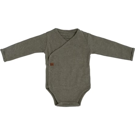 Baby's Only Rompertje lange mouw Melange - Khaki - 68 - 100% ecologisch katoen - GOTS
