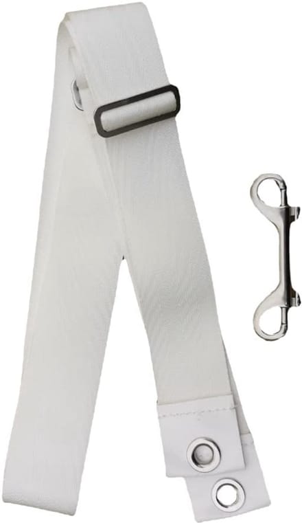 Tennis Net Band - Middenband Center Strap - Net Spanning Houden - Verstelbare Lengte - 50 mm Breed - Wit
