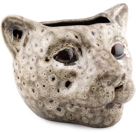 HomeBound by KY | Aardewerk vaas luipaard speckled | vaas | 16,7x15x11,7cm