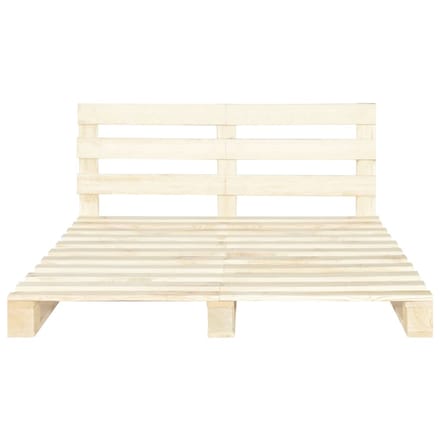 vidaXL - Bedframe - pallet - massief - grenenhout - 200x200 - cm