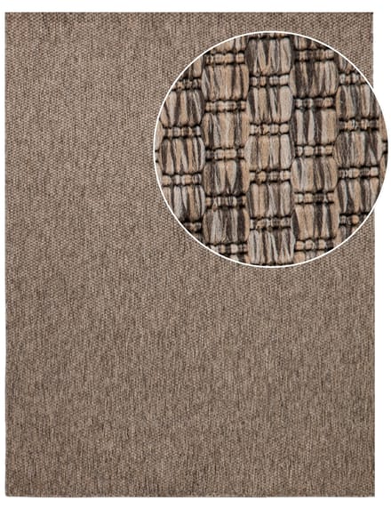Binnen- en buitenkleed Venezia taupe 200 cm vierkant