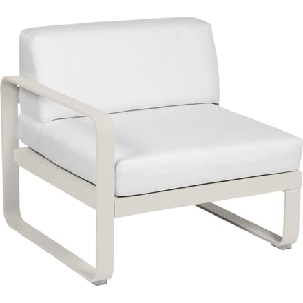 Fermob BELLEVIE Fauteuil Module links - A5 leemgrijs - 81 witgrijs