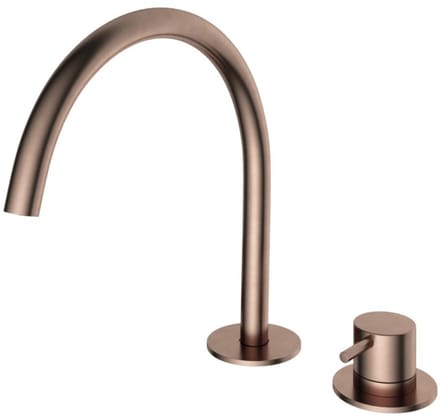 Hotbath Cobber CB023 wastafelkraan 2-gats geborsteld koper PVD
