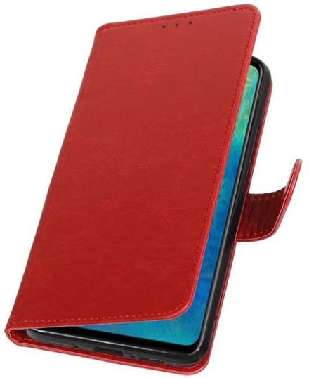 Rood Pull-Up Booktype Hoesje voor Huawei Mate 20
