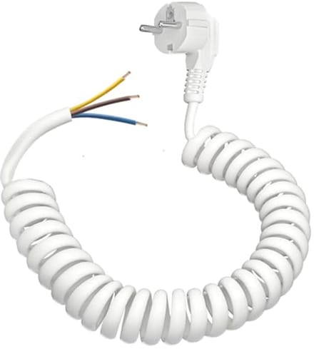 Geaarde verlengkabel spiralen tot 3 meter - IP20 230V/16A - Flexibel en rekbaar