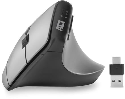 ACT Draadloze Ergonomische Muis met Bluetooth en USB-C/USB-A AC5155