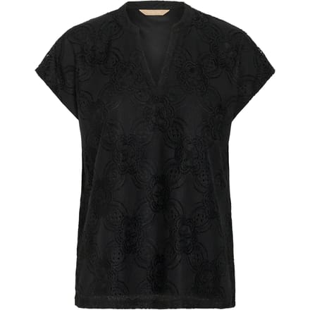 Blouse met korte mouwen CUsigla Relaxed fit black