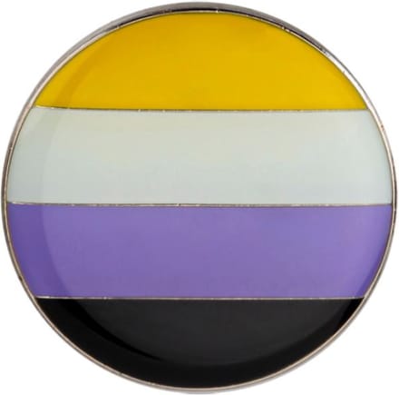 Pride Non Binair Kledingspeld rondje - Gay Pride - LGBTQ - Non Binary Pin Broche - Rond 1 stuks