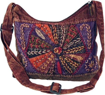 Patchwork Schoudertas Katoen Uniek Hippie Design voor Heren en Dames