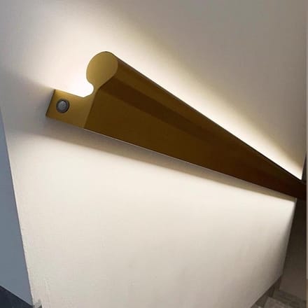Trapleuning met LED - Leuningverlichting Wandtrapleuning - Veilig Traplopen - Ingebouwde Sensor - 120 x 15 cm - Zwart