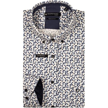 Giordano Casual hemd lange mouw Blauw Ivy Long sleeve button down s 517011/60