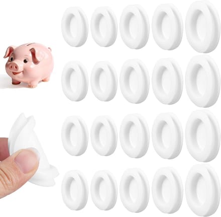 20x Universele Rubberen Spaarpot Stoppers - Witte Afrondingspluggen in 5 Maten