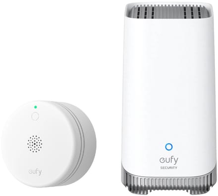 eufy Security HomeBase 3 S380 basissysteem + slimme rookmelder E10 wit - app notificaties - compact design - 5 jaar batterijduur - Alarm Bundel