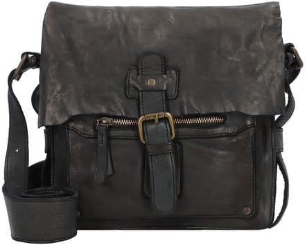 HAROLD'S Leren schoudertas Submarine Crossbag Black zwart