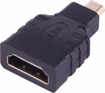 Jumada - Micro HDMI Male naar HDMI-vrouwelijke adapter - Adapter - Verguld - Zwart - 1 stuk