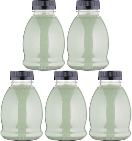 Scrubzout Dennen - 375 gram - Fles met zwarte dop - Set van 5 stuks - Hydraterende Lichaamsscrub