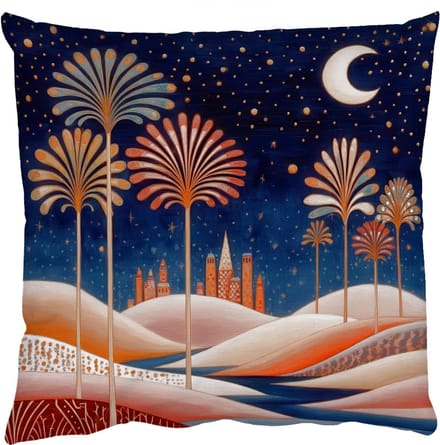 Sierkussens - Kussentjes Woonkamer - 60x60 cm - Sterrenhemel - Palmen - Rivier