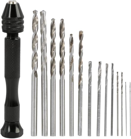 Mini Handboormachine Set met 14 Precisieboren voor Modelbouw en Knutselen