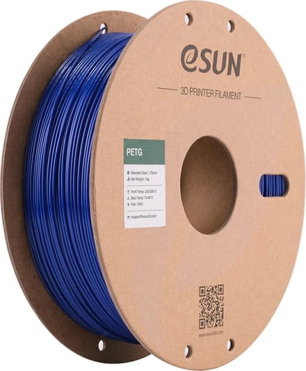 eSun PETG Blauw massief / Solid blue 1 kg - 1.75mm - 3D printer filament