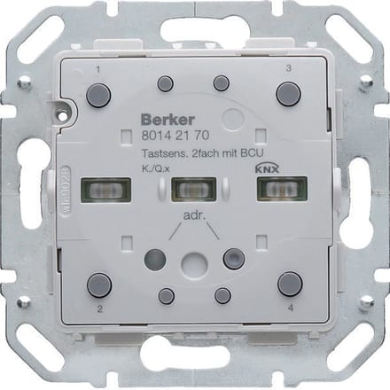 Hager 2 Gang Drukknopmodule Met Buskoppelingseenheid - 80142170