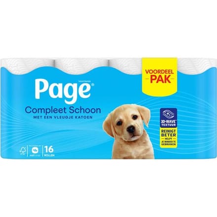 PAGE Complete Clean Toiletpapier 16 rollen