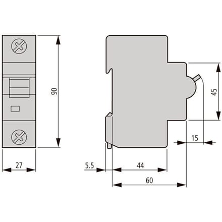 Eaton 100A Enkelpolige MCB C- Kenmerk 20kA - 211804