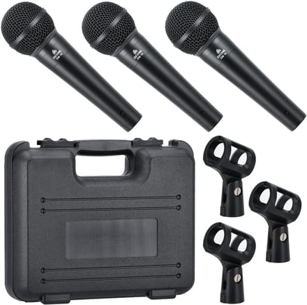 Dynamische Microfoonset 3x - Met gratis lessen - Devine DM 10 - Multikleur