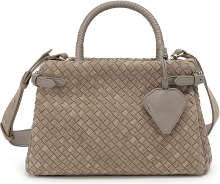 LES VISIONNAIRES Issac Weave Handtas Leder 31 cm - Dames - mushroom