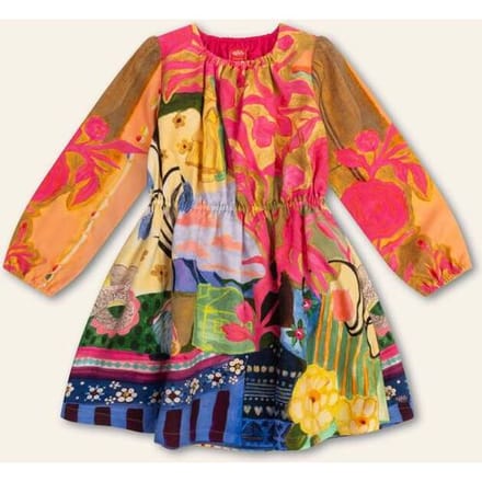 Oilily Danne Jurk- maat98/3T Wedgewood