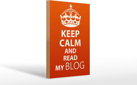 Holzschild Spruch 20x30cm Keep Calm and read my block