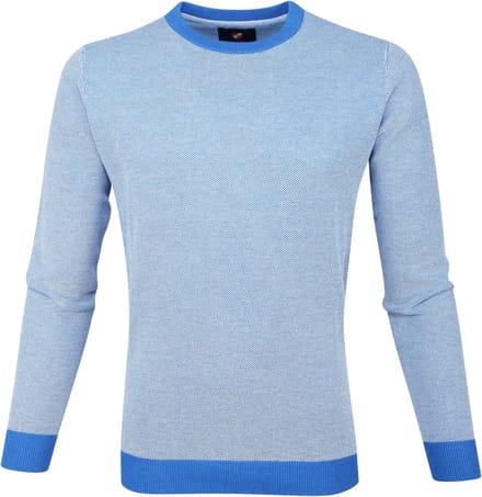 Suitable Katoen Pullover Thomas Blauw - Maat XXL - Heren - Sweater