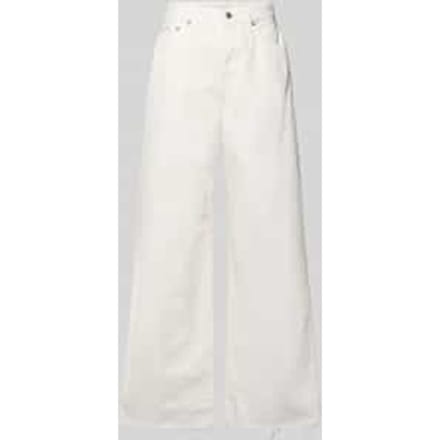 Wide leg jeans van puur katoen