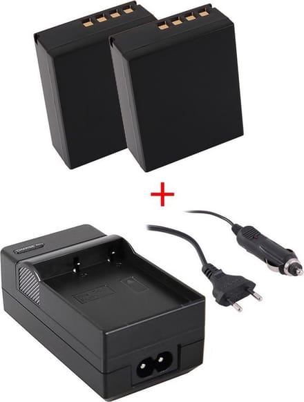 Huismerk 2 x camera-accu's BLH-1 voor Olympus + oplader