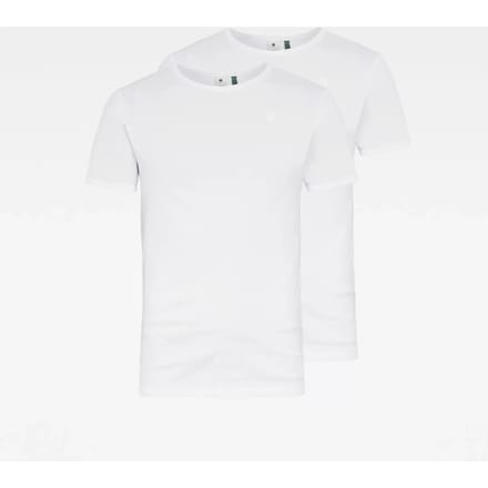 G-Star RAW T-shirt Basic 2 Pack White Mannen Maat - S