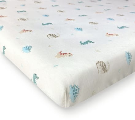 Walra Hoeslaken Tiny Saurus - 60x120 - 100% Katoen (BCI) - Groen