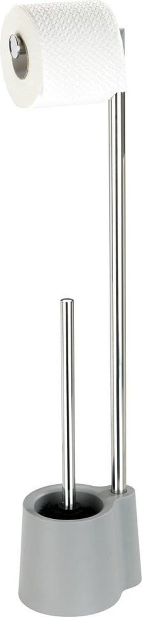 Allstar staande toiletgarnituur, polypropyleen, grijs, 16 x 69,5 x 12,7 cm
