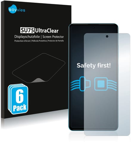 Savvies - Screenprotector voor Xiaomi Poco X5 Pro - Folie Beschermfolie transparant 6 Stuks