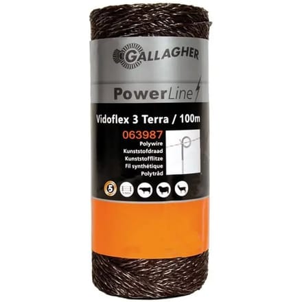 Gallagher Vidoflex 3 Powerline Terra (100m) - Voor duurzame en efficiënte draadgeleiding