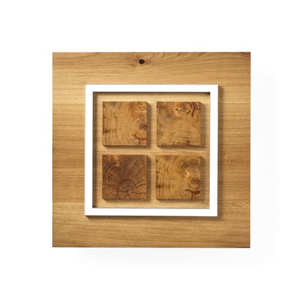 HerzBlut LED plafondlamp Hart van Mio, hout, dimbaar
