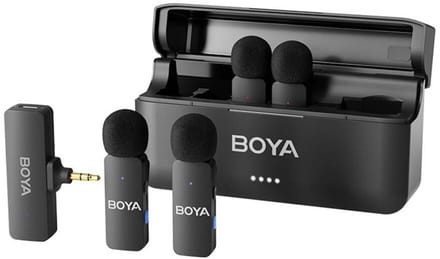 BOYA BY-V4 microfoon Zwart Microfoon met bevestigingsclip