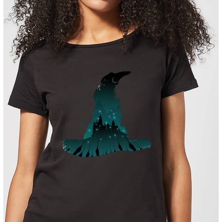 Harry Potter Sorting Hat Silhouet dames t-shirt - Zwart - 3XL