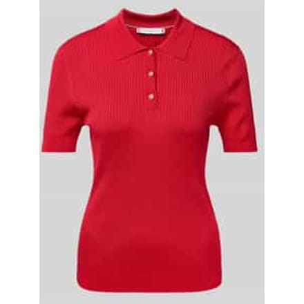Slim fit poloshirt van viscosemix