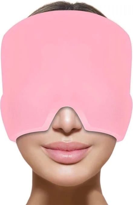 Migraine Muts - Migraine Masker - Hoofdpijn Masker - Coldpack - Roze - Migraine Cap - Hoofdpijn muts