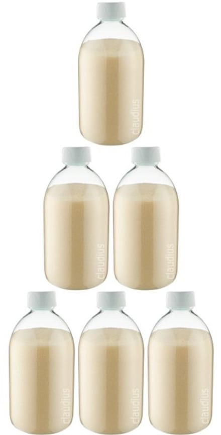 Scrubzout Vanille 650 gram - Fles met witte dop - set van 6 stuks - Hydraterende Lichaamsscrub