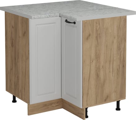 Vicco R-Line Hoekkast – 75.6 cm WB Marmer Wit Landhuis