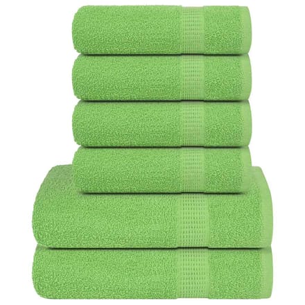 vidaXL - 6-delige - Handdoekenset - FROGN - 360 - g/m² - appelgroen