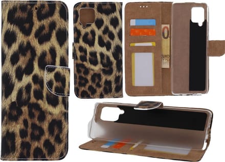 Bookcase Geschikt voor: Samsung Galaxy A42 - Luipaard - portemonnee hoesje