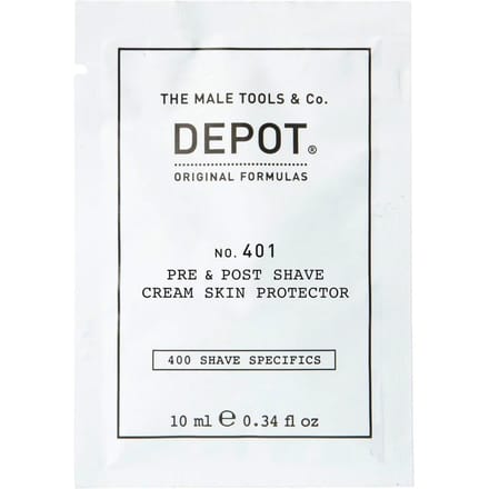 Depot, 400 Scheer Specifieke Items Nee. 401, Kalmerende, Pre & Post Shave Crème, 10 ml