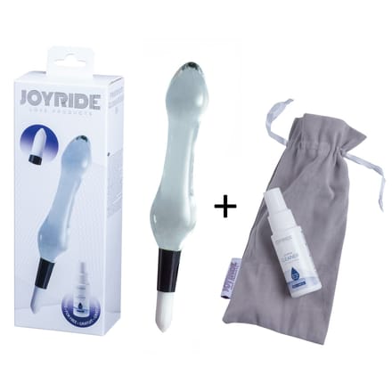 Joyride – Glazen Dildo met een Pluimpje